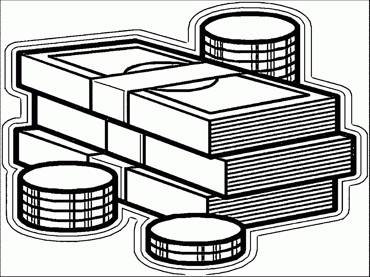 Money Coloring Page Coloring Home