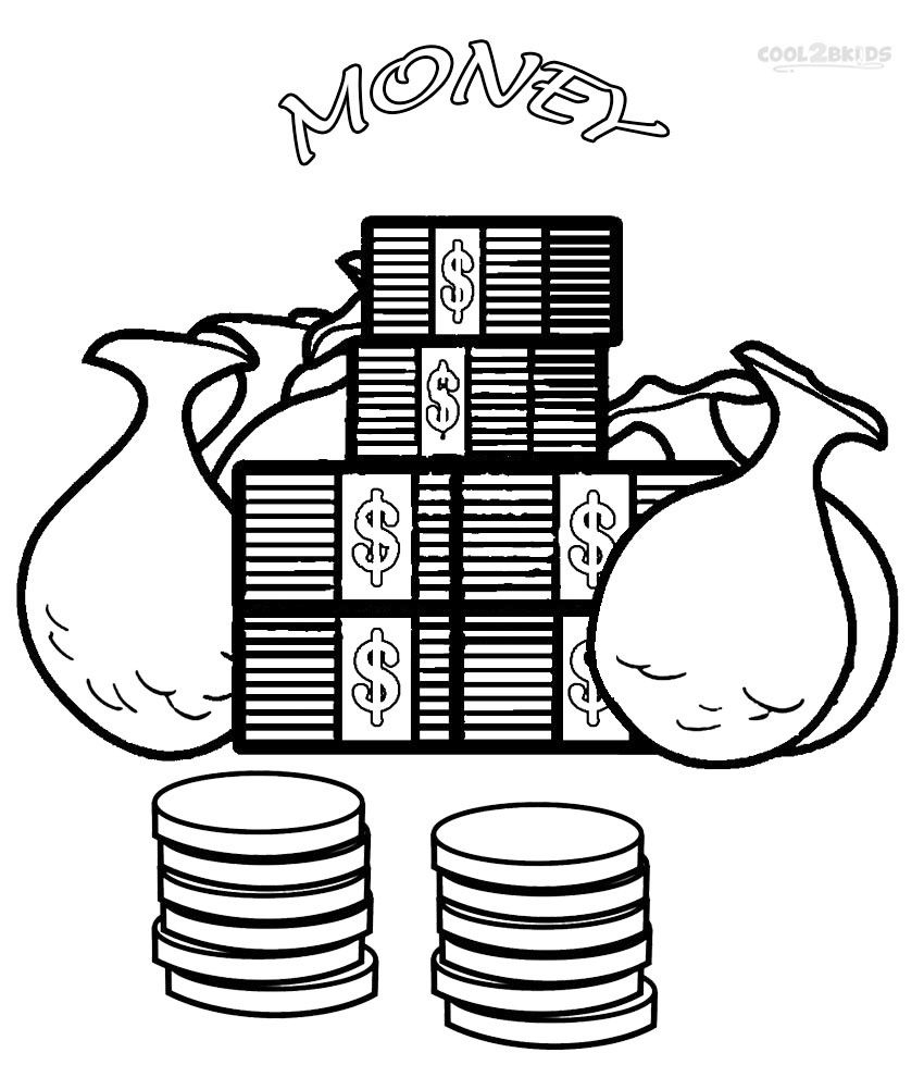 Money Coloring Page
