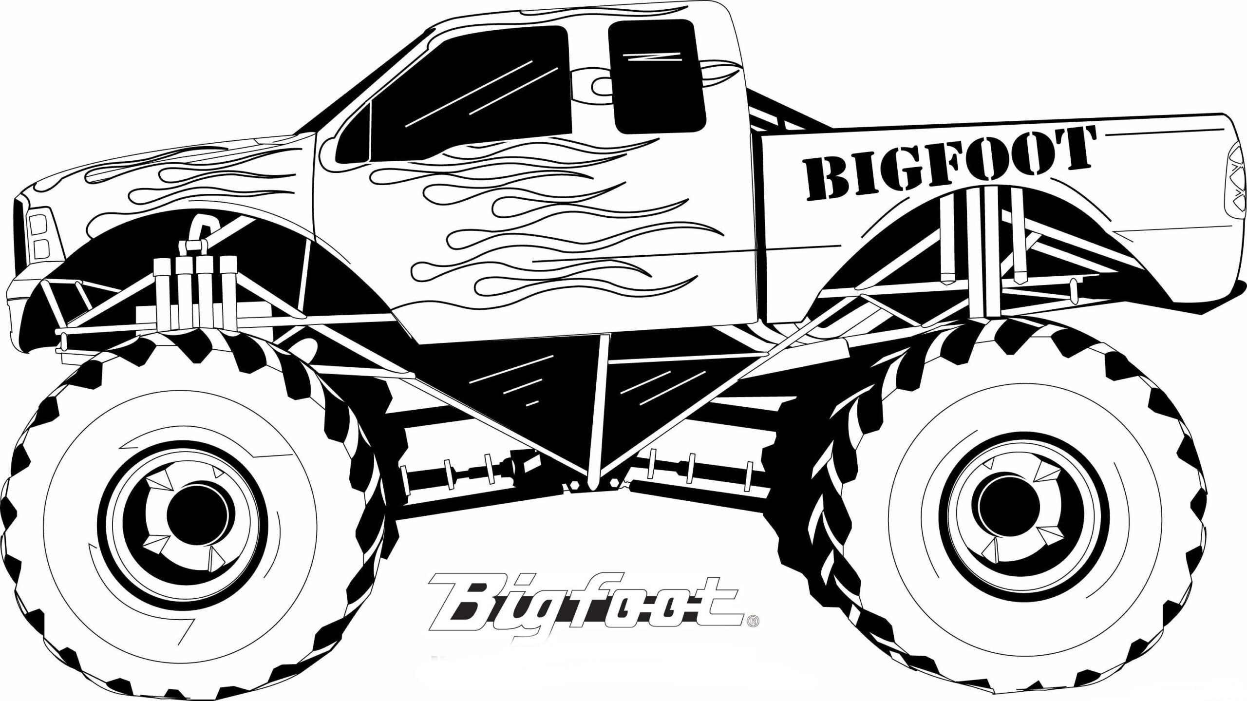 Monster Truck Grave Digger Coloring Pages Monster Truck Coloring 