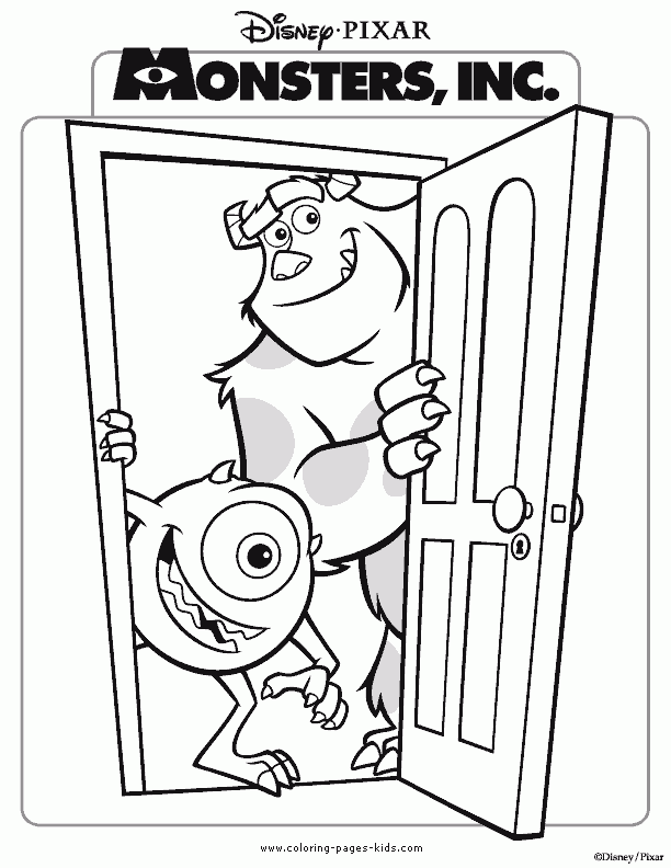 Monsters Inc Coloring Pages Coloring Pages For Kids Disney Coloring 