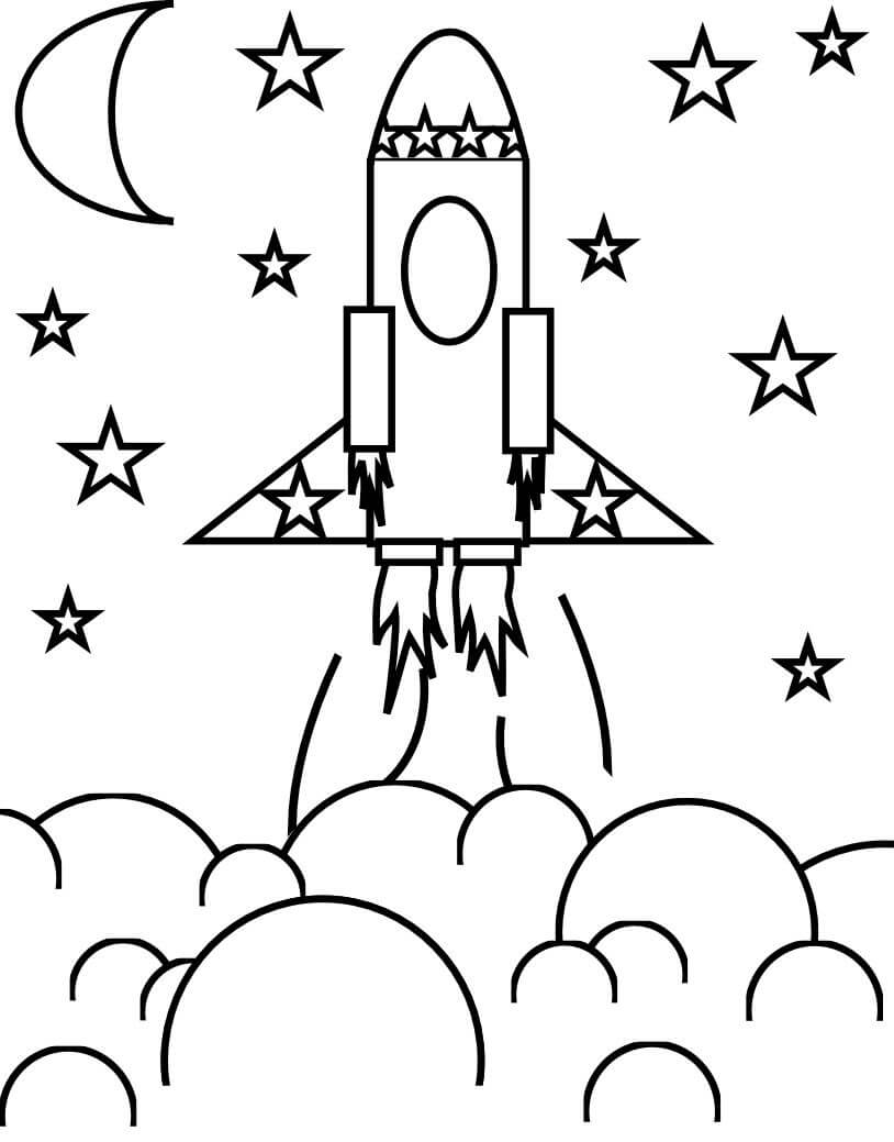Morden Rocket Coloring Page Free Printable Coloring Pages For Kids