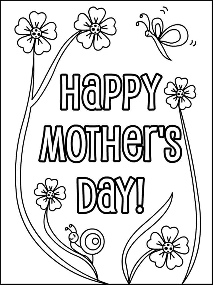 free coloring page for mother's day