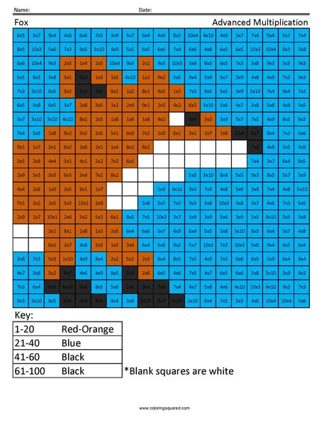 color by multiplication worksheet