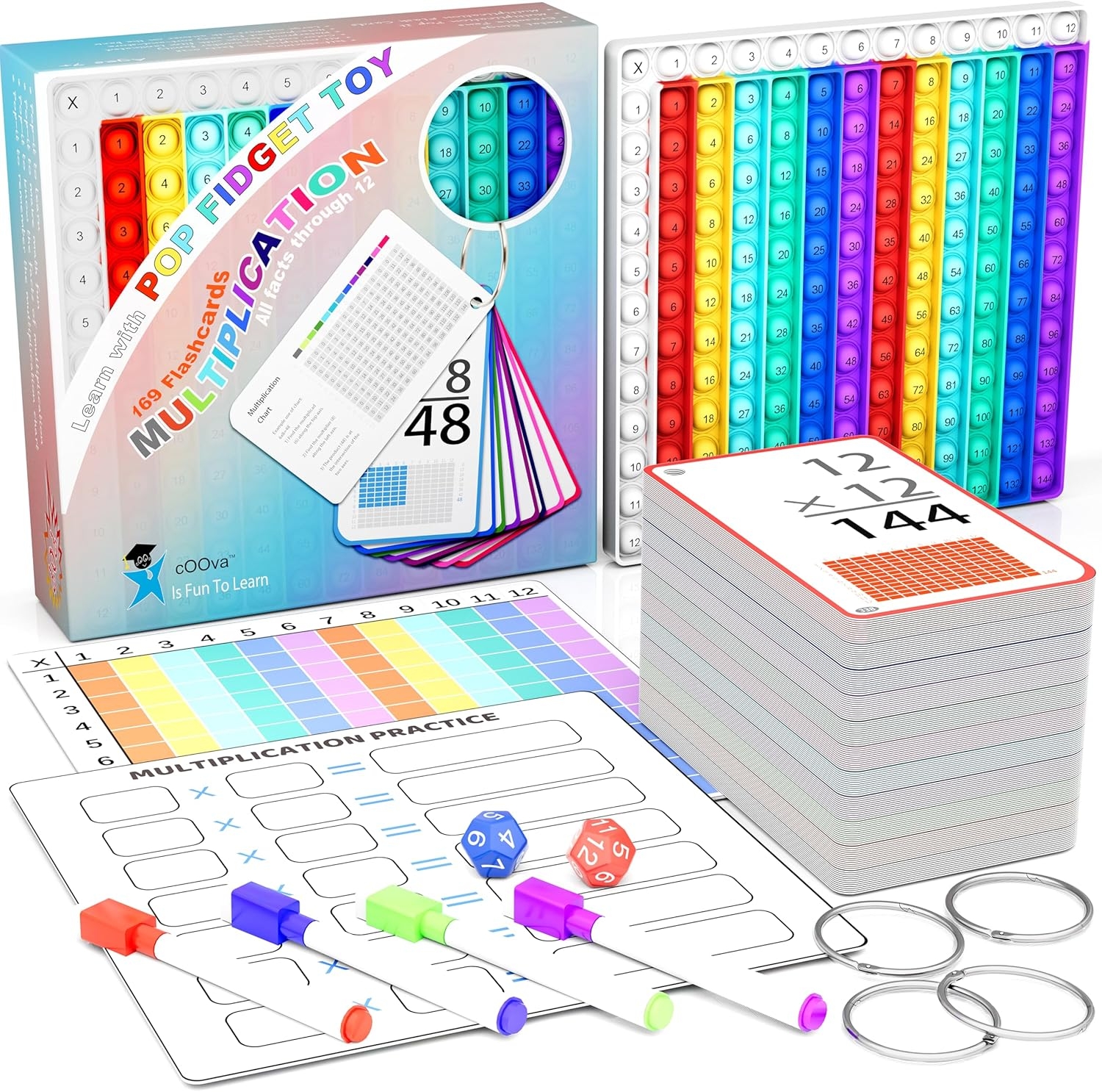 Multiplication Flash Cards Multiplication Chart Math Manipulatives