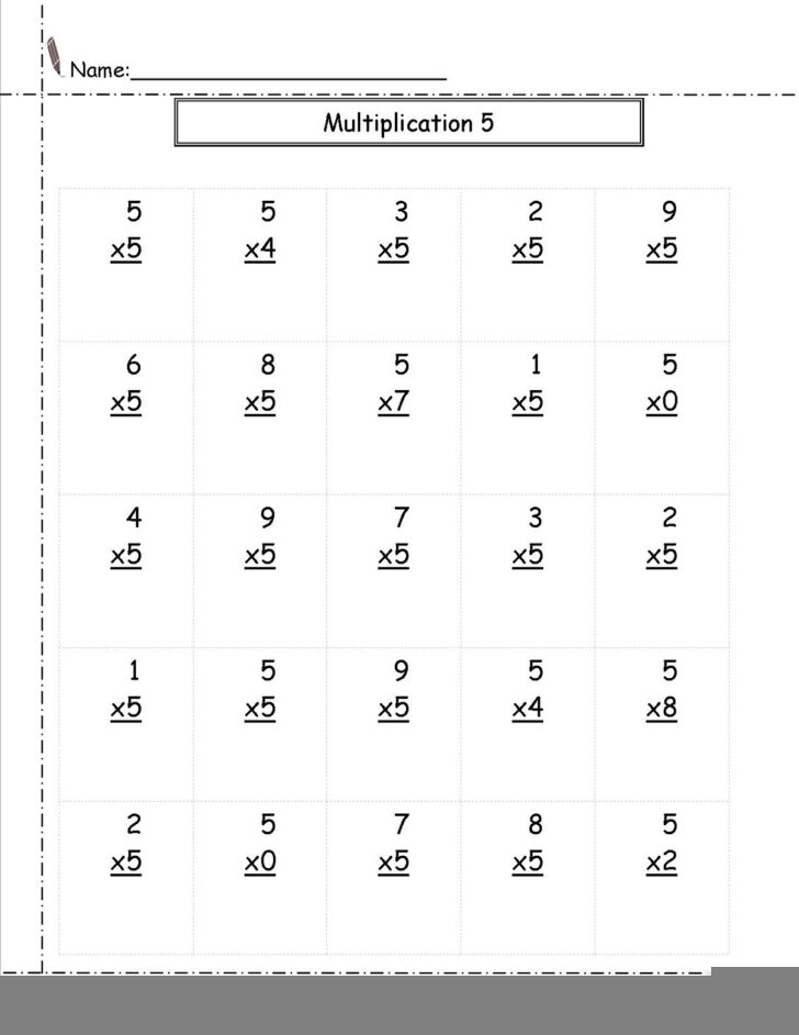 5th multiplication worksheets