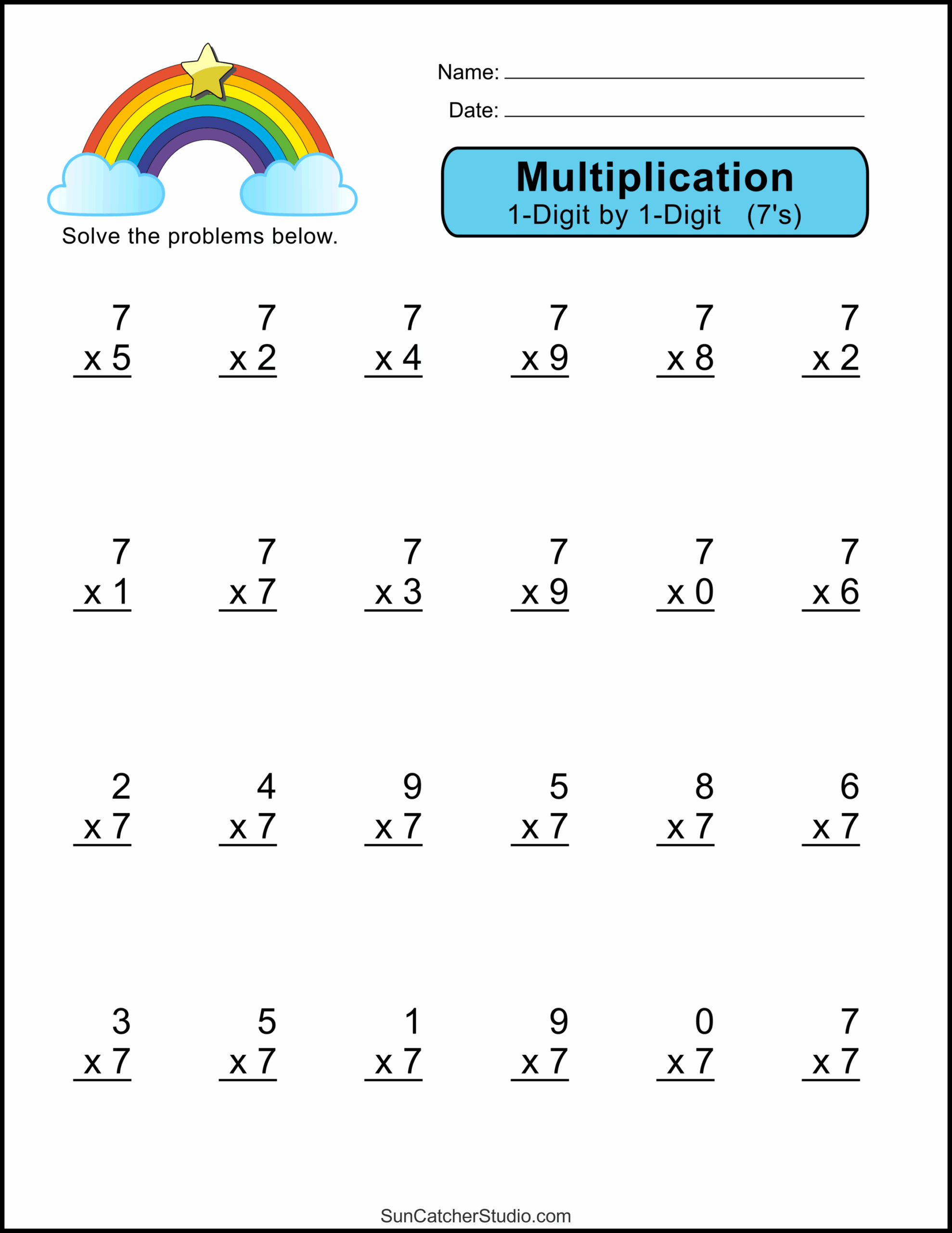 6s multiplication worksheet