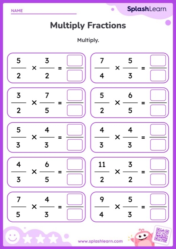 fractions for 4th graders worksheets