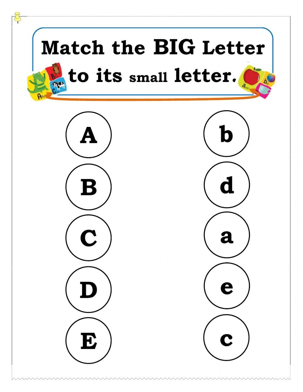 Mungfali Letter Matching Worksheet