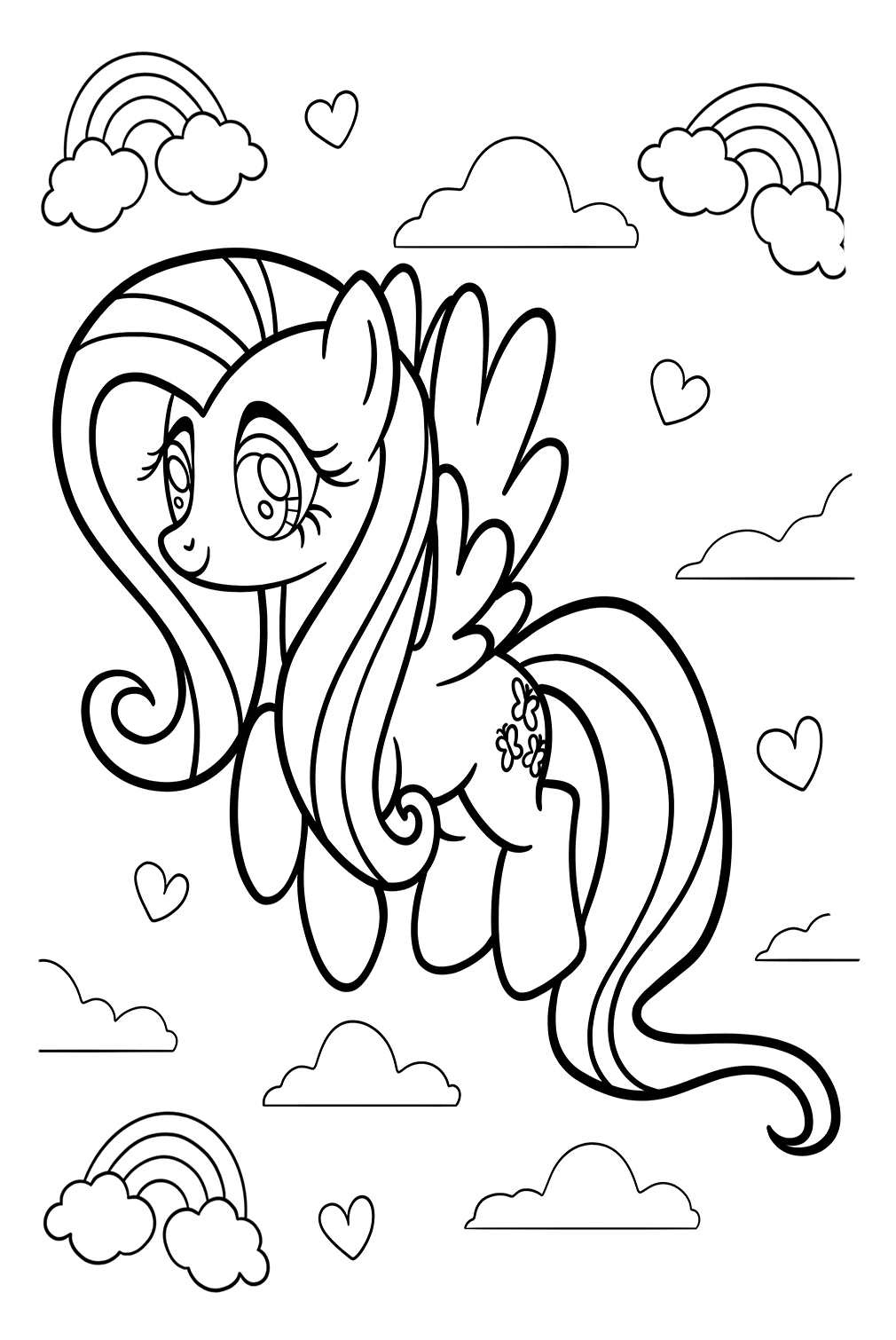 My Little Pony Fluttershy Printable Coloring Pages Infoupdate