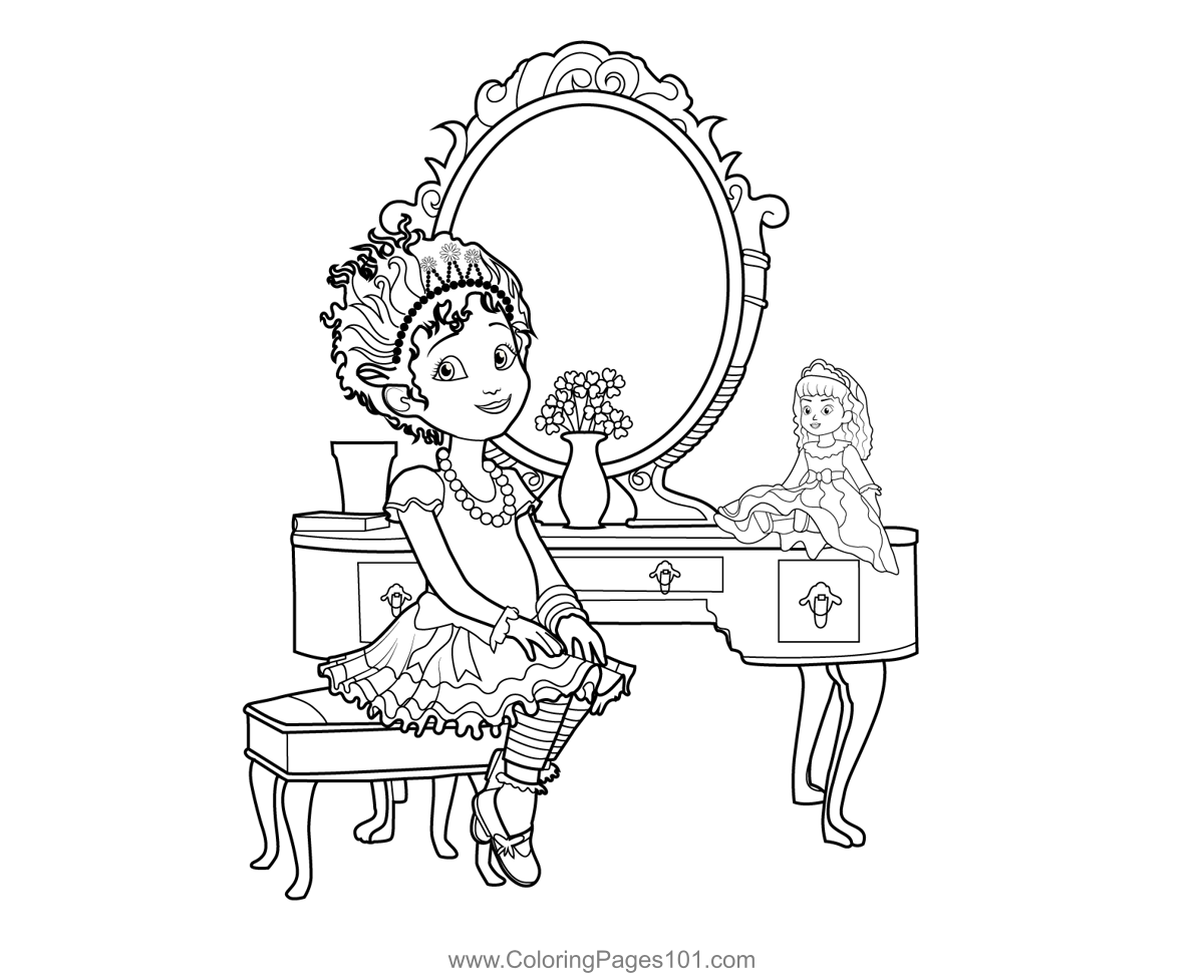 Nancy Marvelous Vanity Fancy Nancy Clancy Coloring Page For Kids Free 