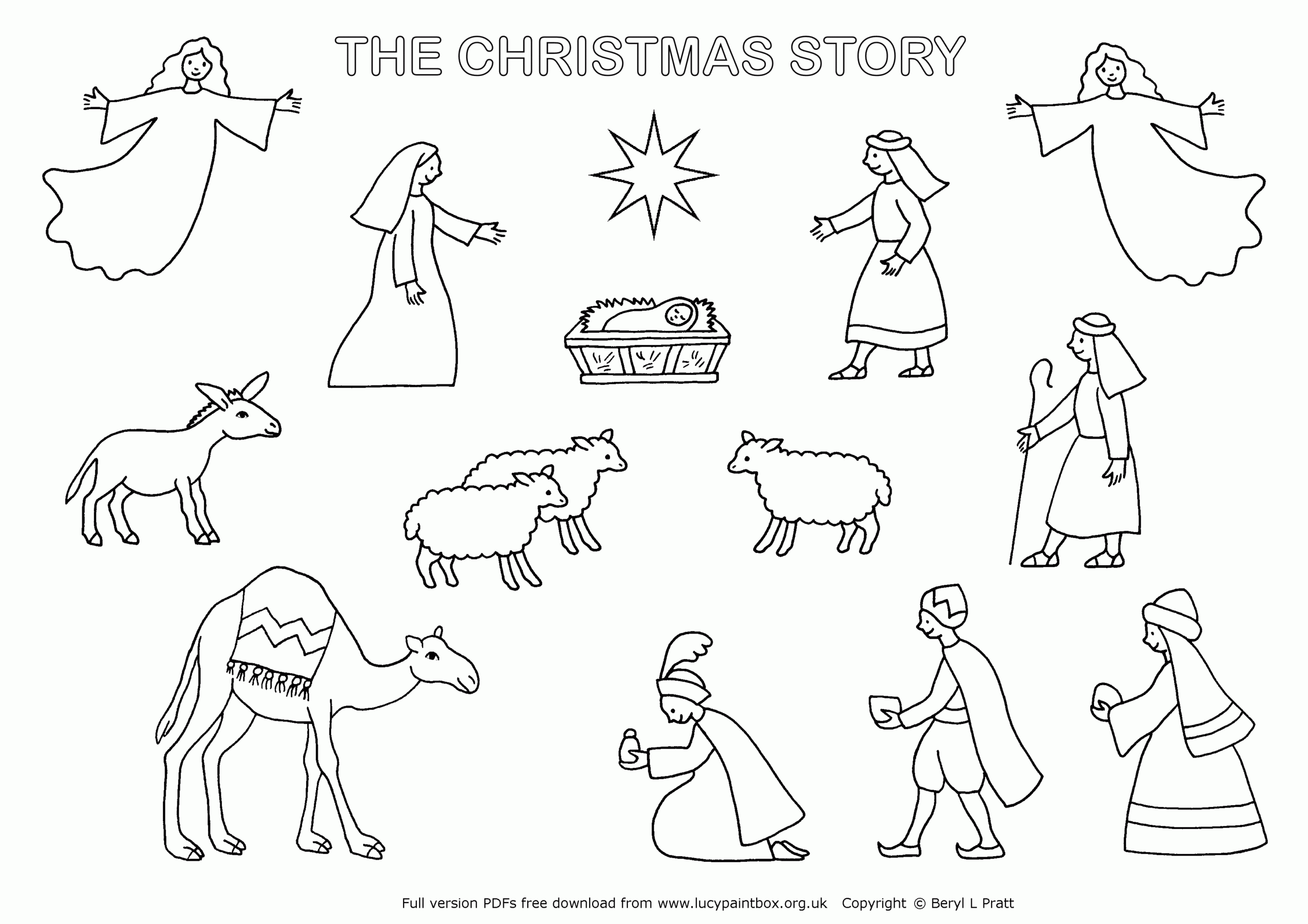 free coloring pages nativity