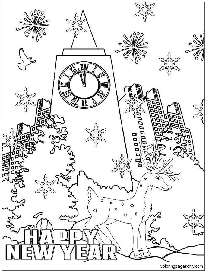 New Years Eve Coloring Page Free Printable Coloring Pages