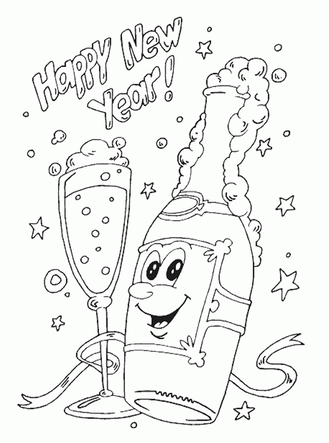 New Years Eve Coloring Pages Coloring Home