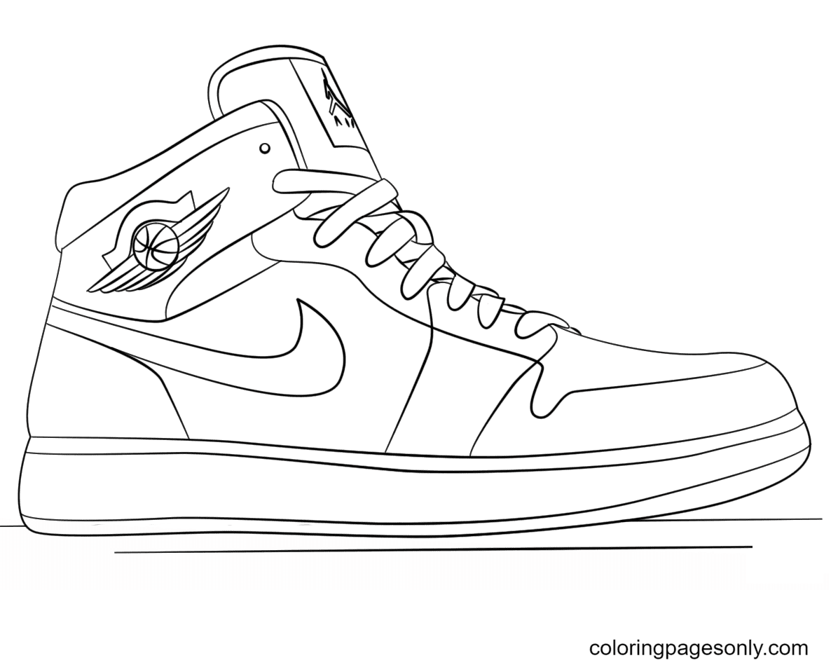 Nike Shoes Coloring Pages