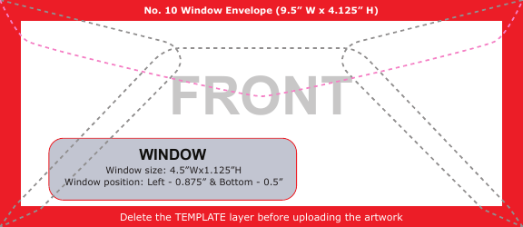 No 10 Window Envelope Template Front Download Printable PDF 