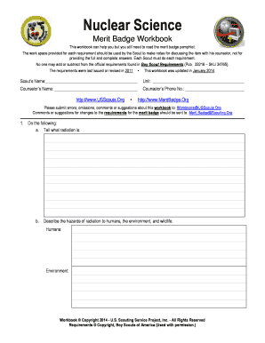 Nuclear Science Merit Badge Pamphlet Fill And Sign Printable 