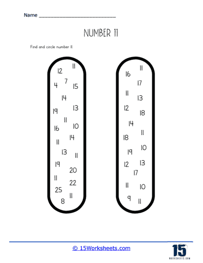 Number 11 Worksheets 15 Worksheets Worksheets Library