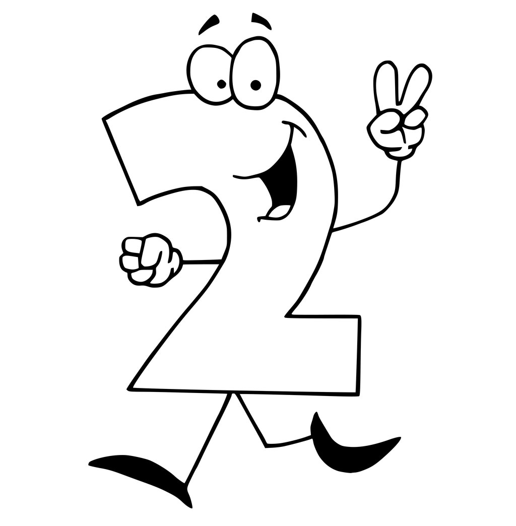 Number 2 Coloring Page