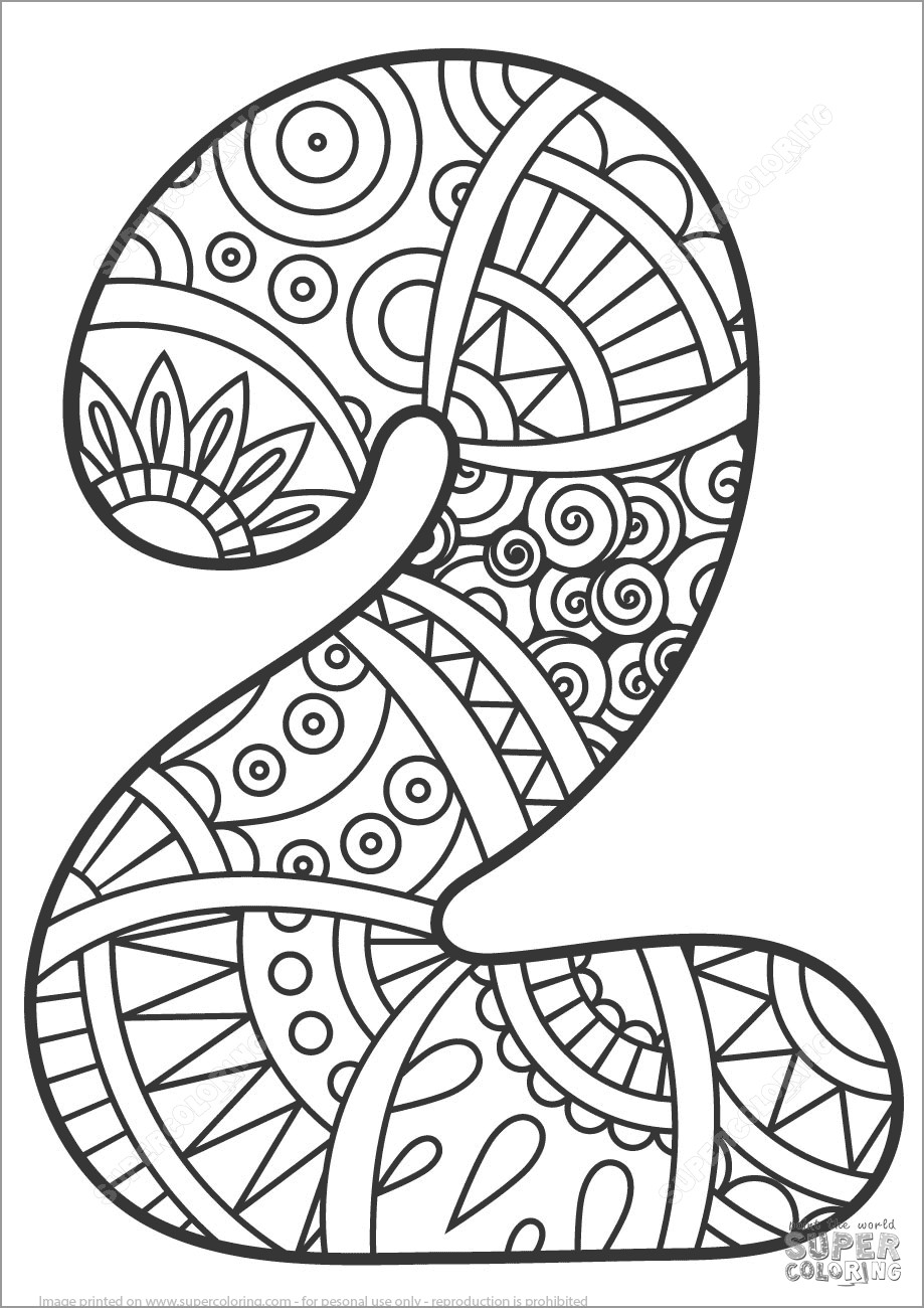 Number 2 Coloring Pages ColoringBay