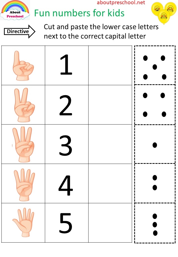 Number Activities For Kindergarten Printable