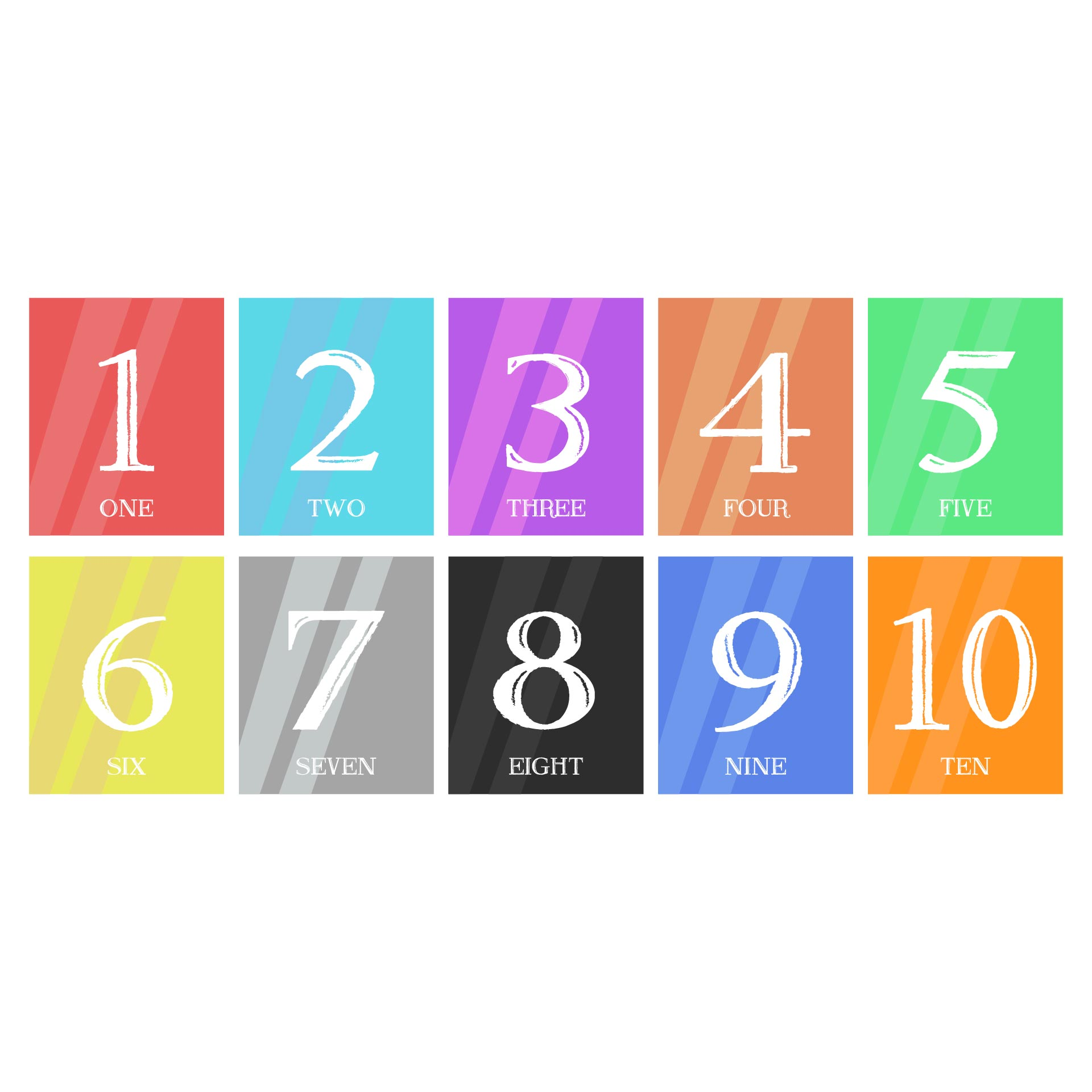 0-9 number cards printable