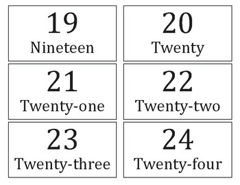 Numbers 1 100 Flash Cards Printable By Owl School Studio TPT