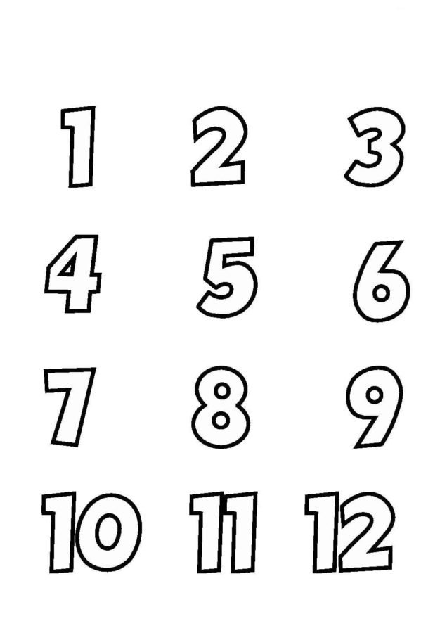 Numbers Coloring Page