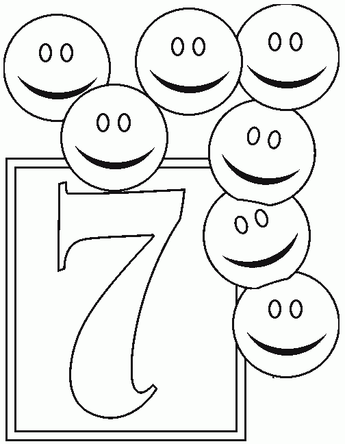 Numbers Coloring Page