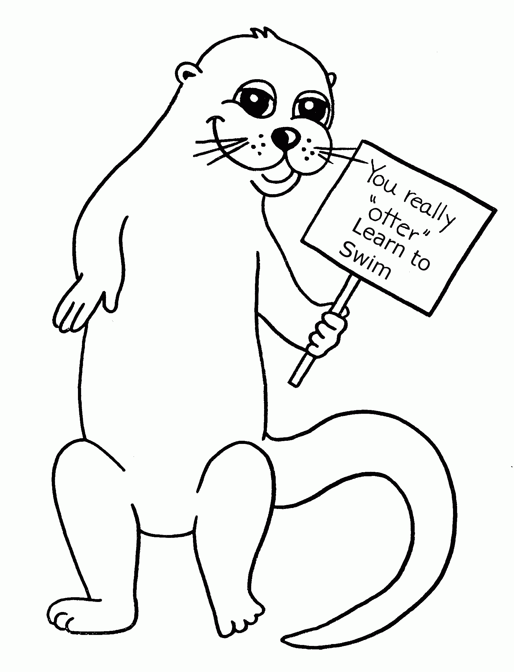 O Is For Otter Coloring Page Coloring Home