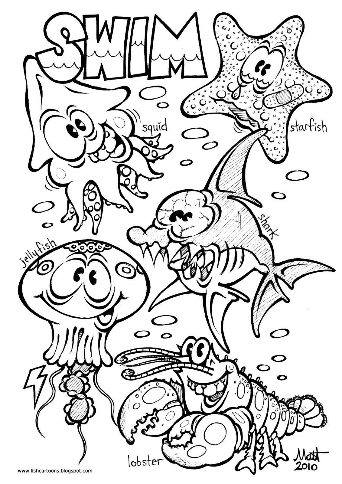 free coloring pages ocean animals
