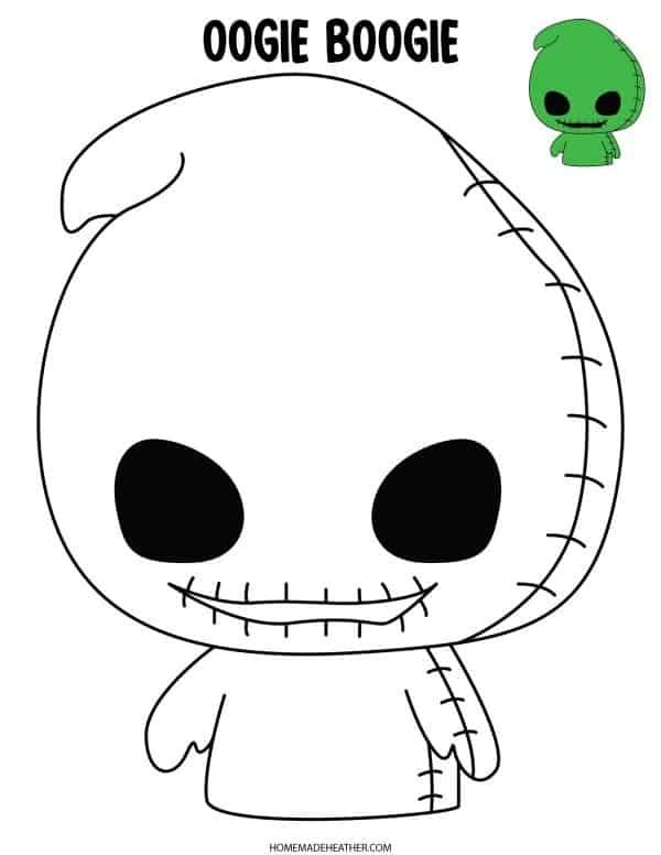 Oogie Boogie Coloring Page Free Halloween Coloring Pages Happy
