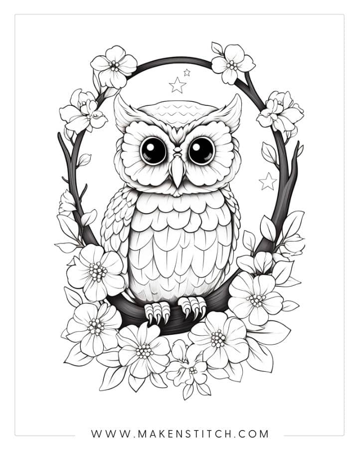 Owls Coloring Pages