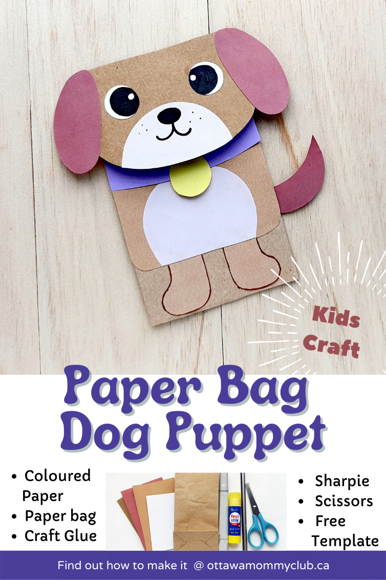 Paper Bag Dog Puppet Template Printable Dog Paper Bag Puppet Template