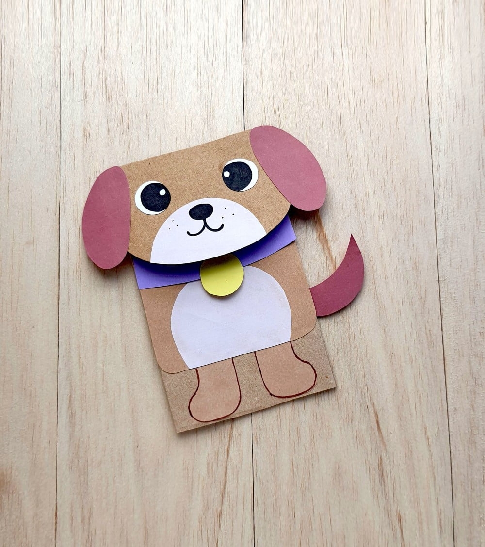 dog puppet paper bag