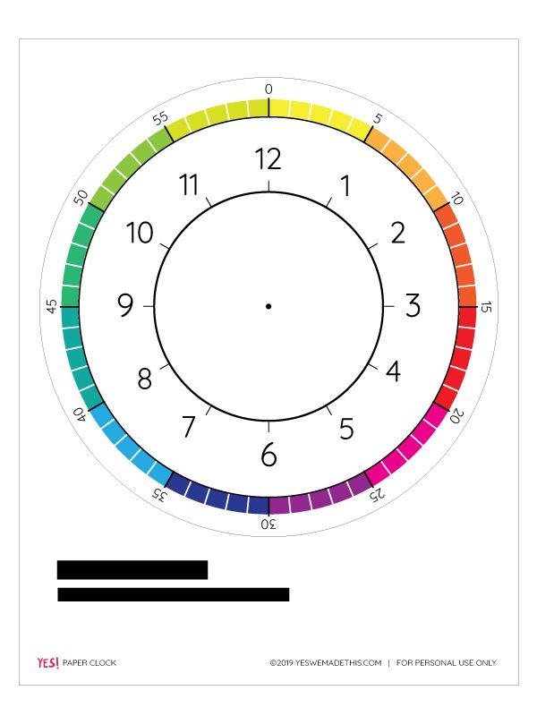 Paper Clock Template
