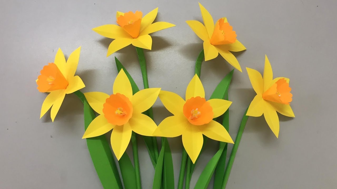 daffodil paper flower template