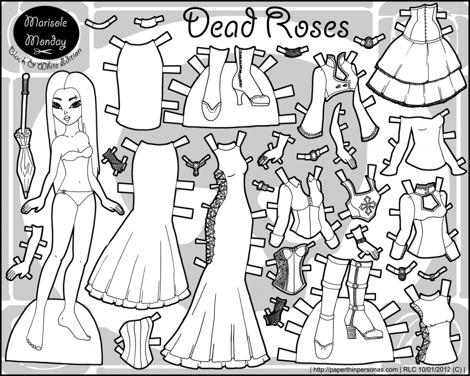 Coloring Pages Of Paper Dolls