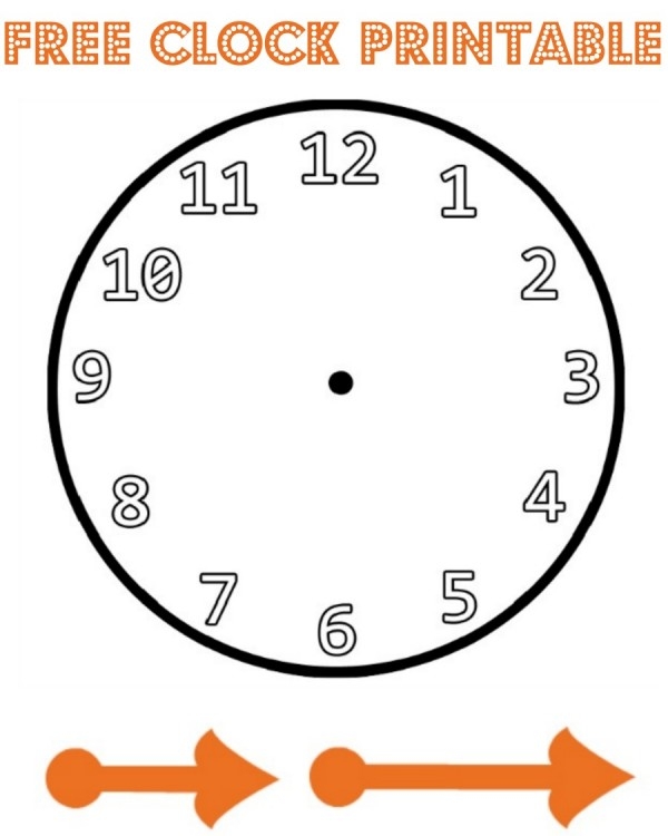 clock printable template
