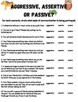 Passive Aggressive Assertive Communication Worksheet HappierTHERAPY 