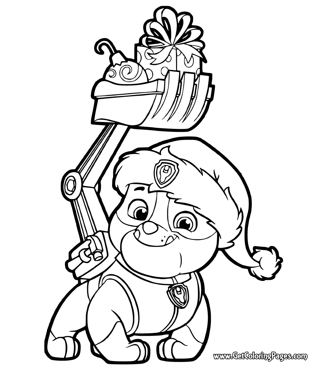 Paw Patrol Christmas Coloring Pages At GetDrawings Free Download Ukup