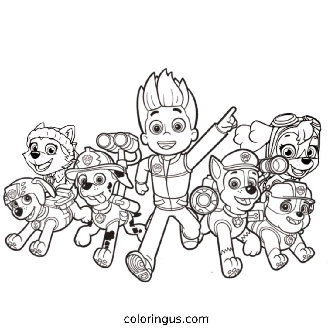 Printable Coloring Pages Of Paw Patrol