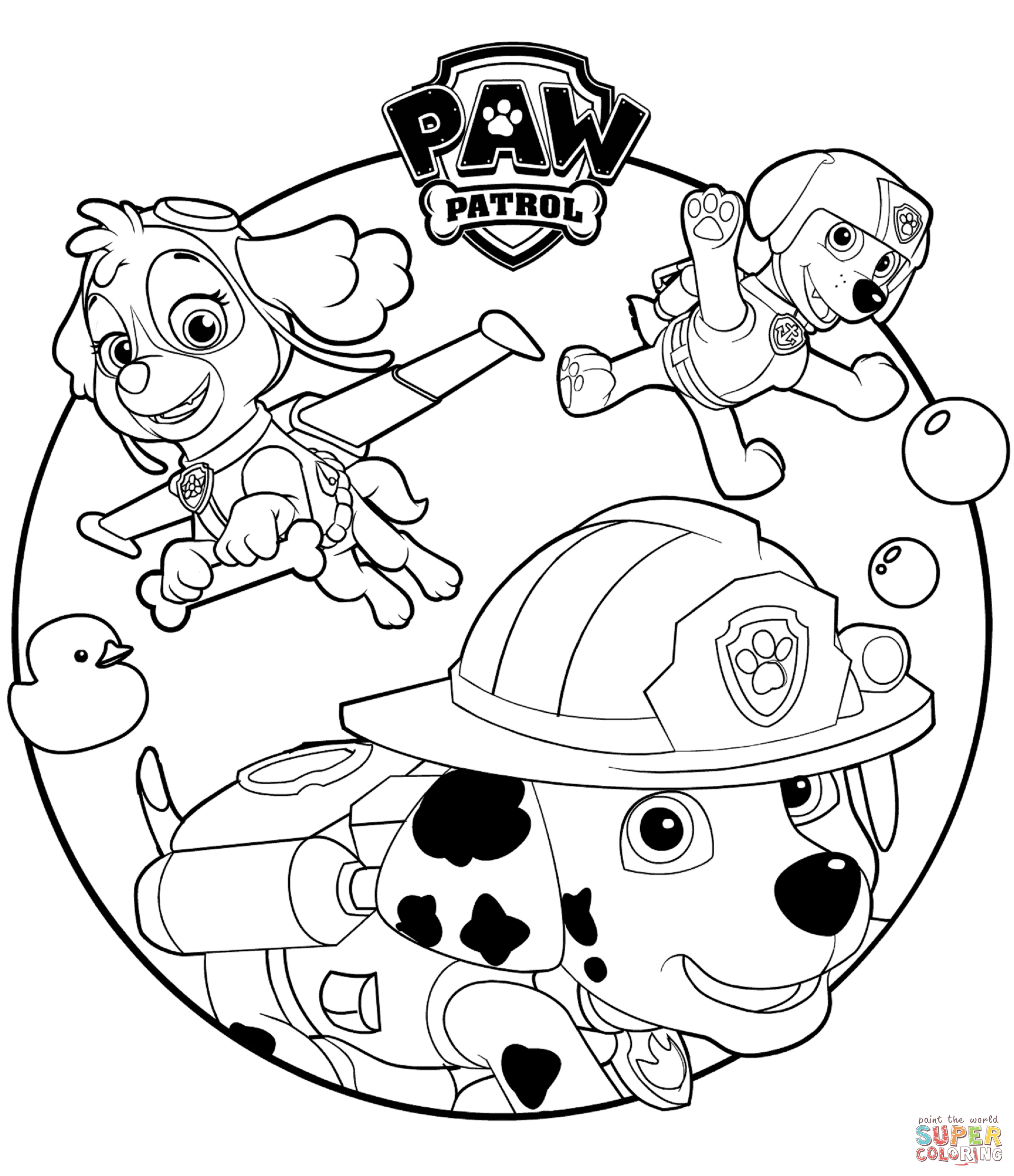 Coloring Pages Paw Patrol Free
