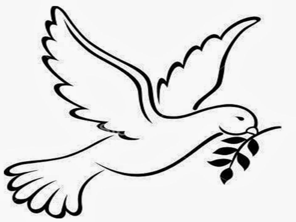 Peace Dove Template Coloring Home