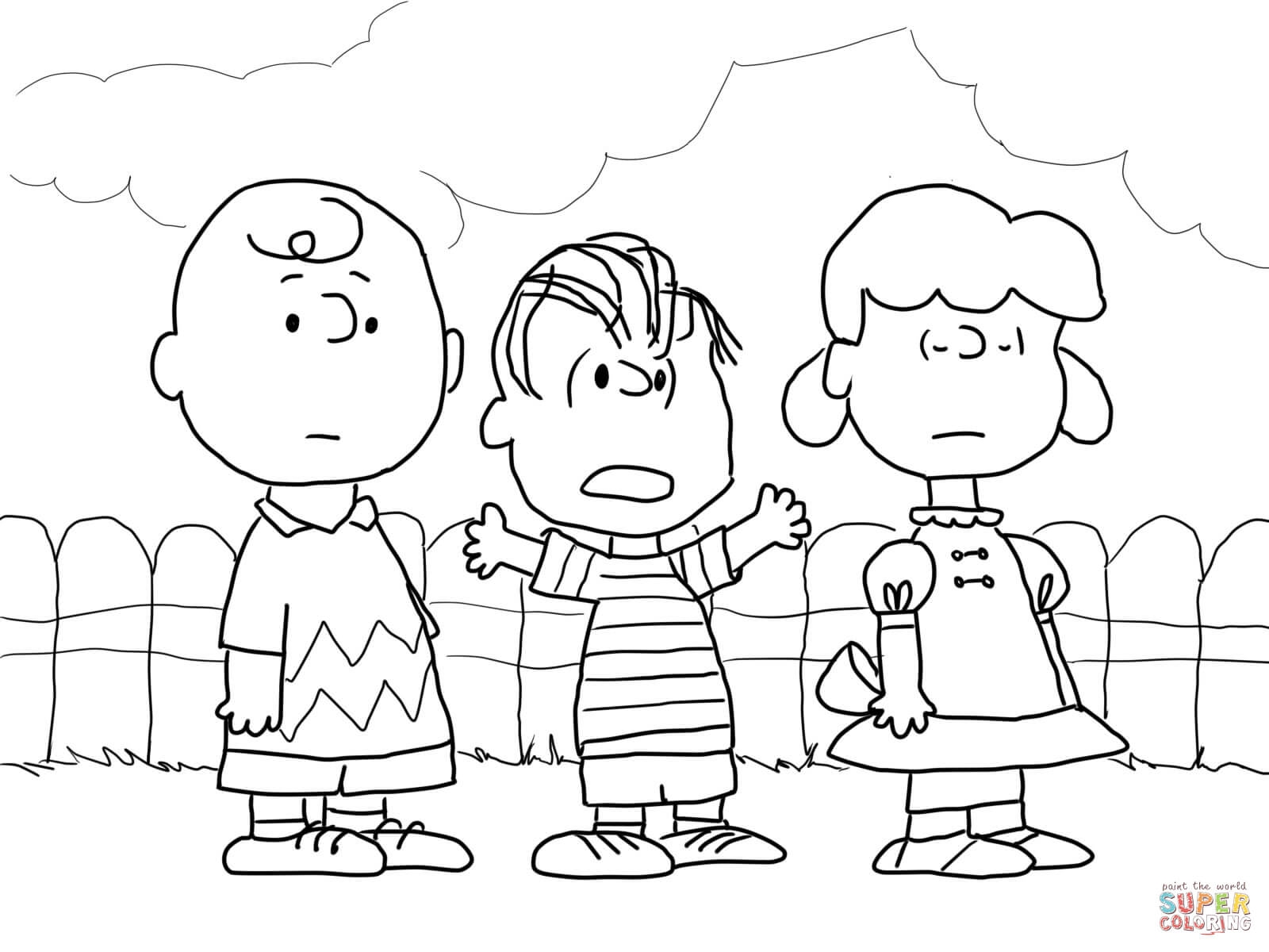 Peanuts Characters Thanksgiving Coloring Pages Coloring Home