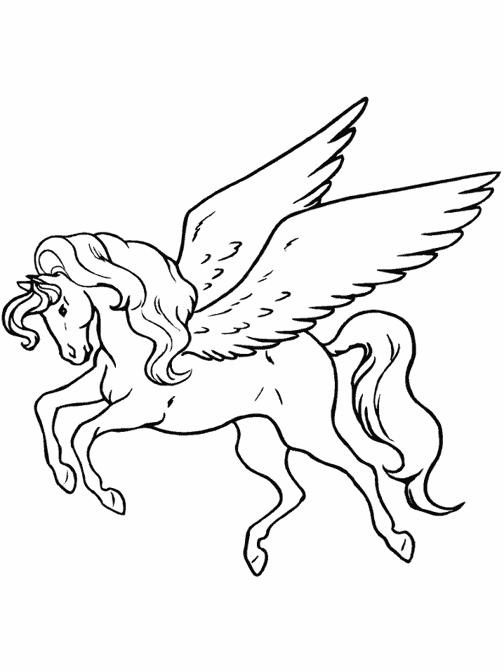 Pegasus Coloring Page For Kids Coloring Book 