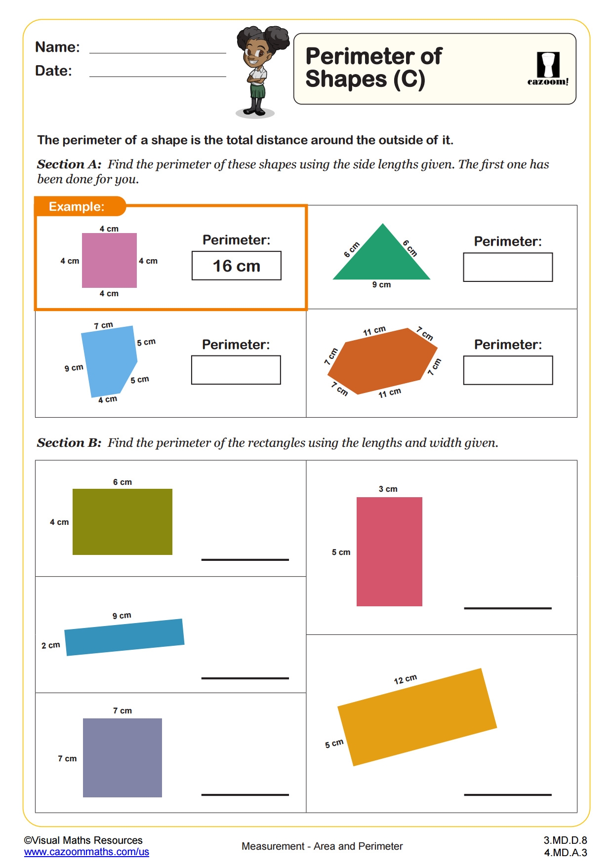 Perimeter Of Polygons 3rd Grade Math Google Slides Distance 