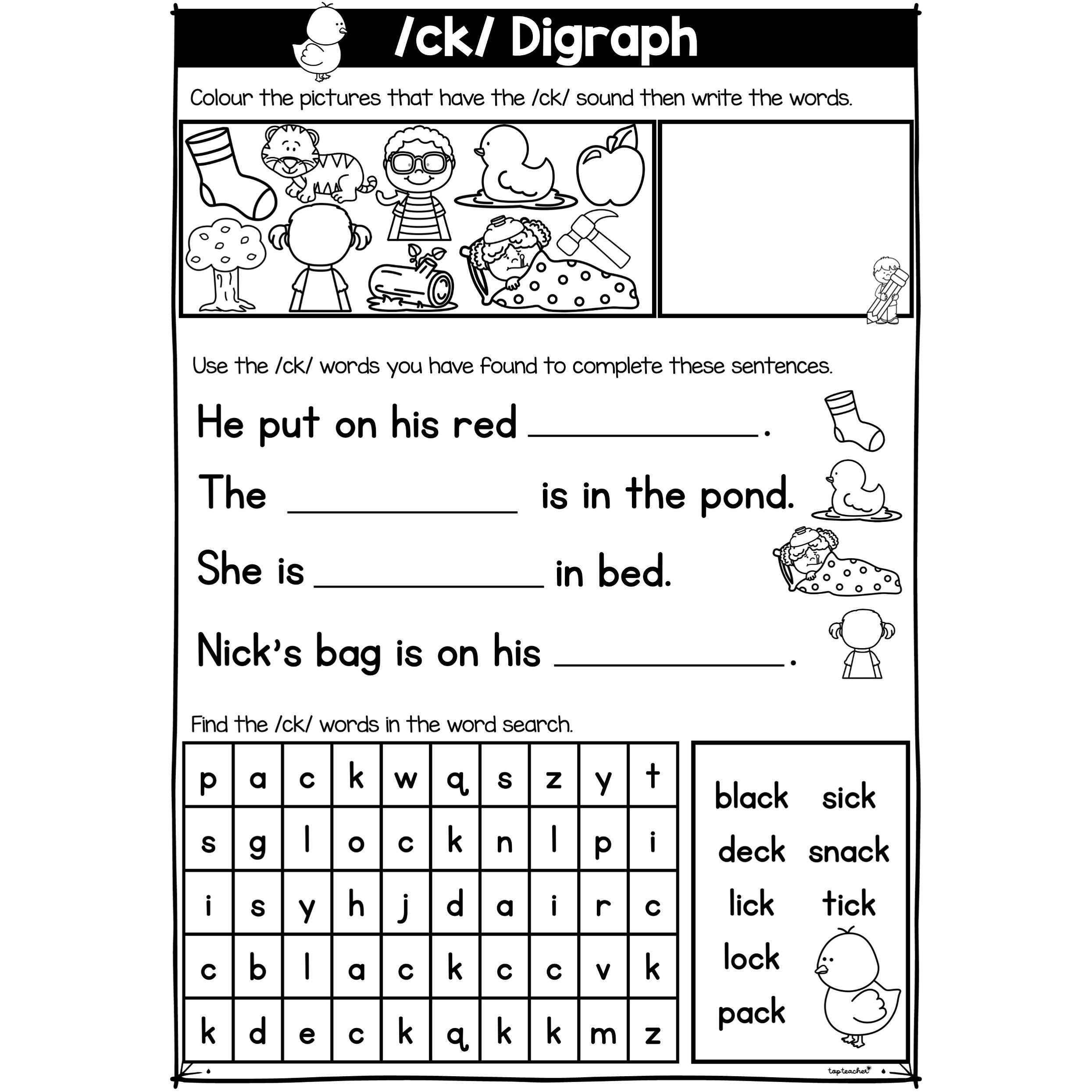 Phonics Digraph CK Worksheet Top Teacher Worksheets Library