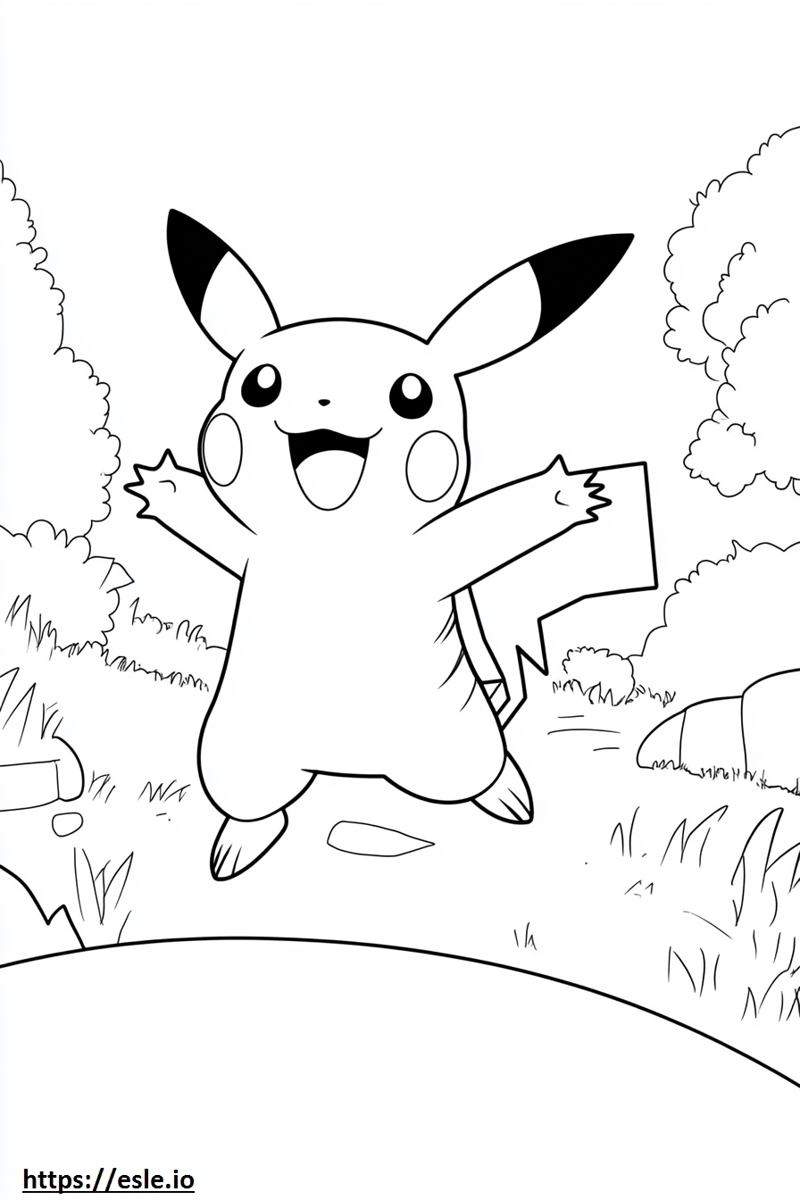 Picachu Pokemon Coloring Page