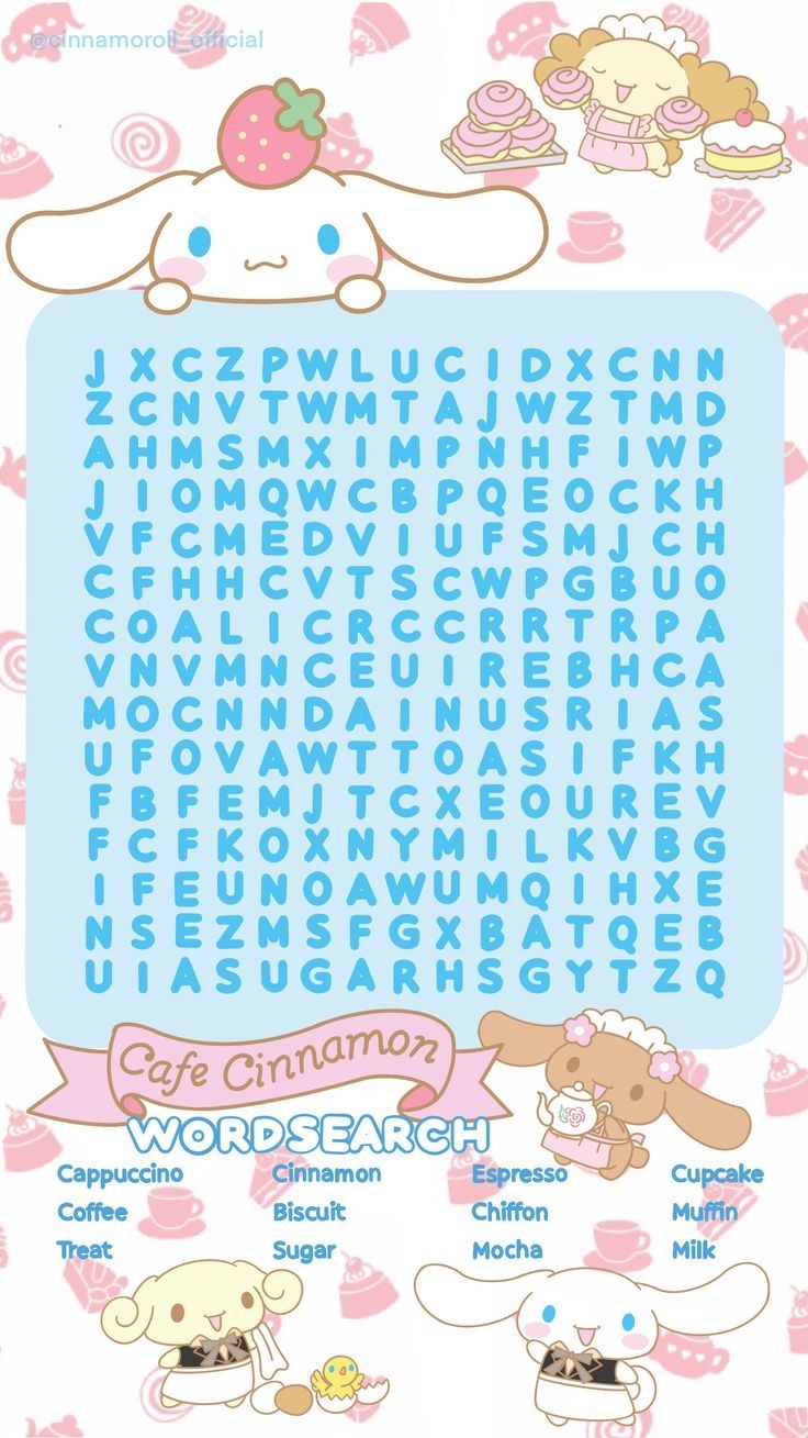cinnamoroll printable sanrio paper crafts