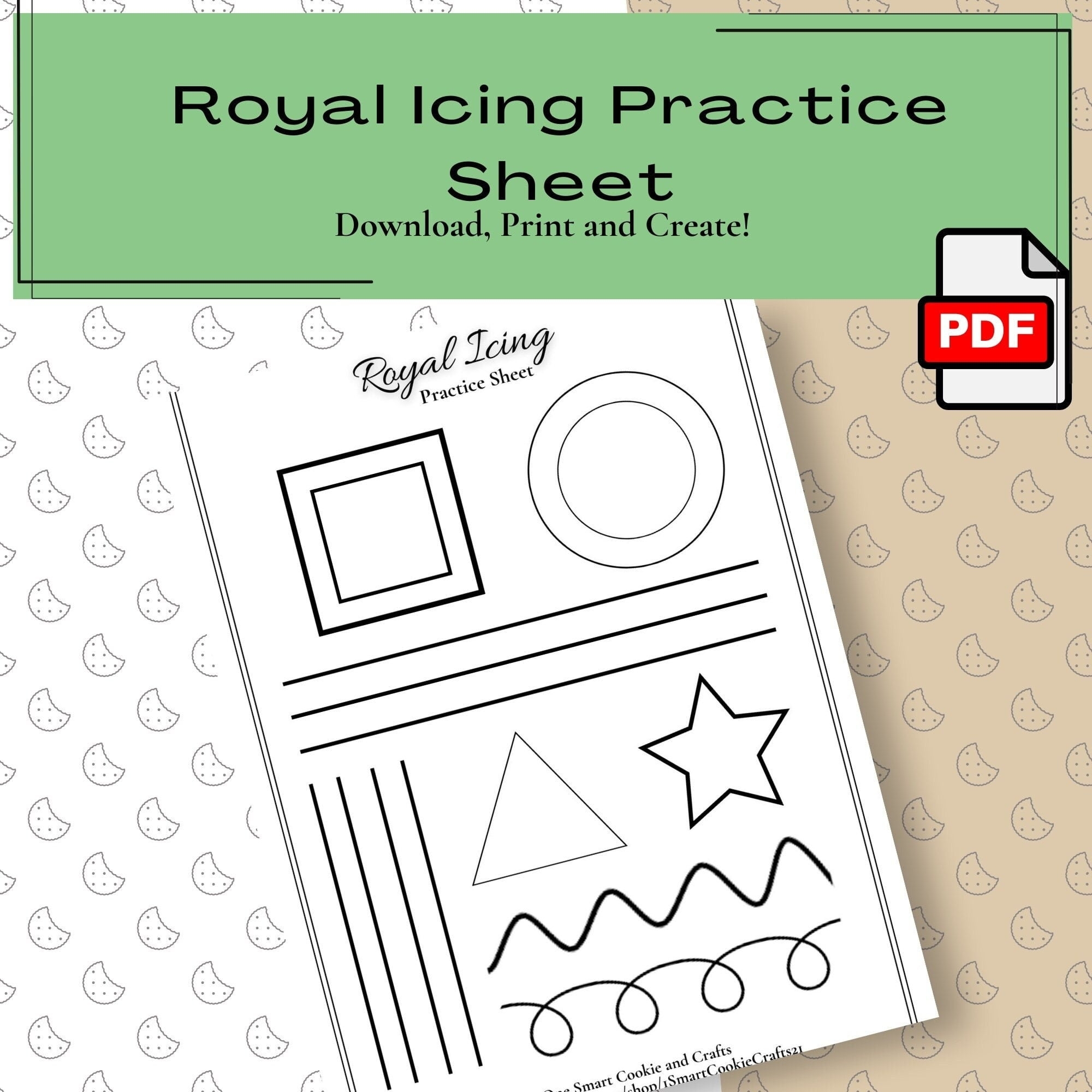 Piping Practice Sheet Etsy Printable Templates Online By Paul Printable